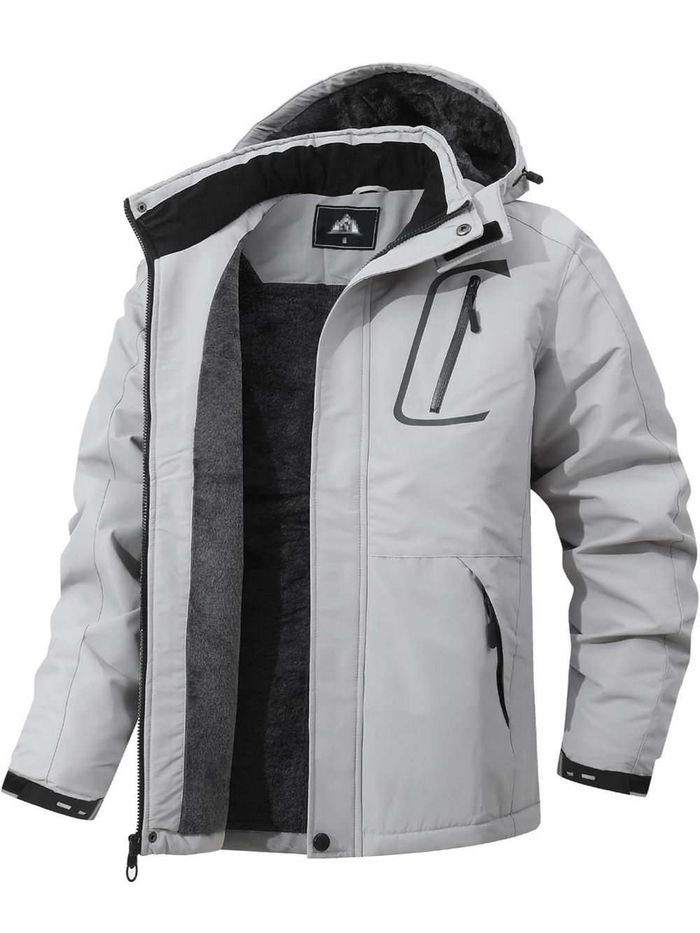 Men's Mountain Winter Coat Warm Fleece Ski Jacket Waterproof Raincoat Hooded NWT